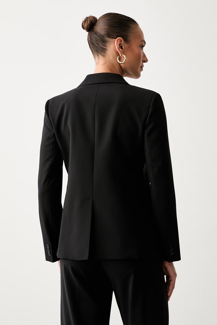 Odzież Weekend Max Mara marynarka jednorzędowa damska wełniana WKDLAMINE 2625046081600 czarny
