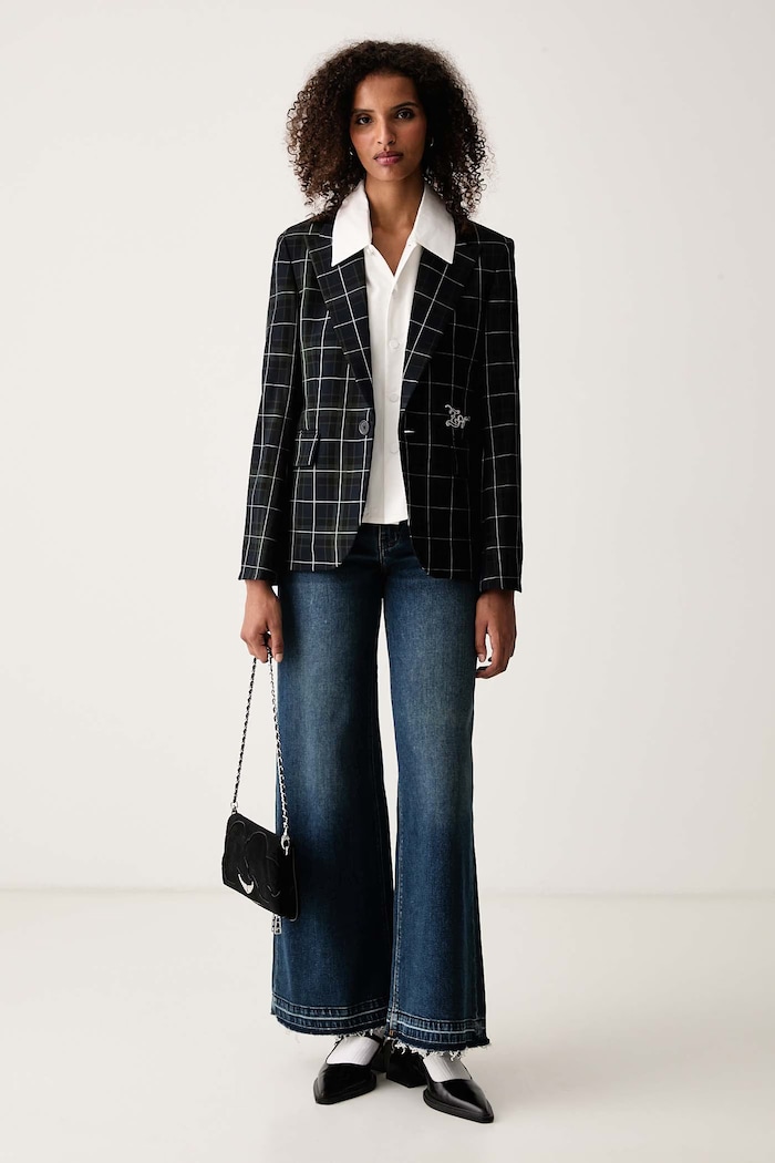 Zadig&Voltaire Marynarka jednorzędowa damska VAVY WWBL01983 granatowy AW26