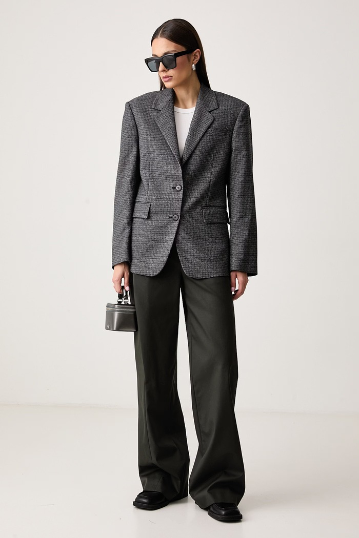 MSGM Giacca monopetto da donna 4141MDG11.267609 grigio AW26