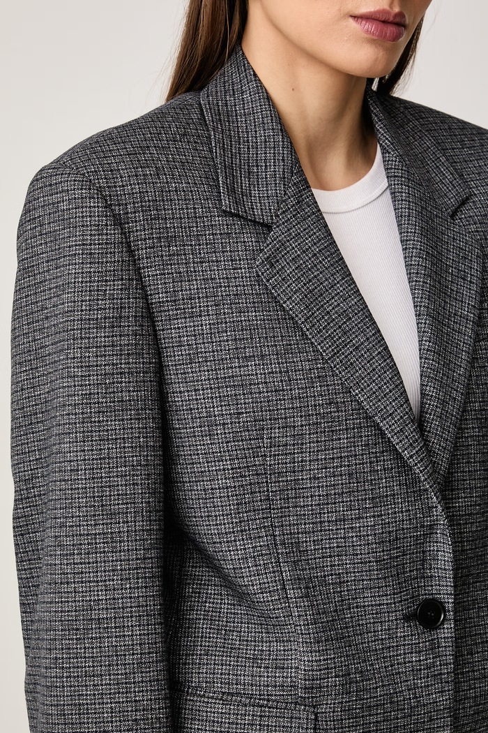 Giacca monopetto da donna MSGM 4141MDG11.267609 grigio