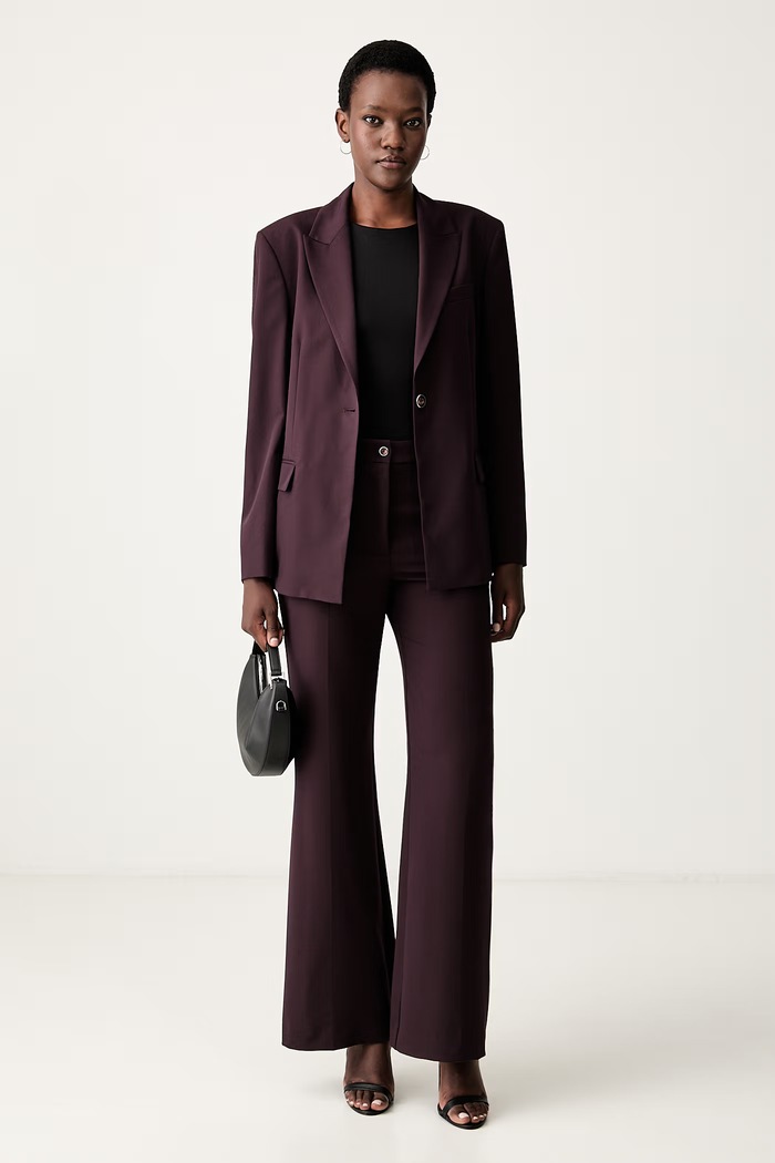 Pinko jednoradové sako dámske 104944.A18E burgundské AW26