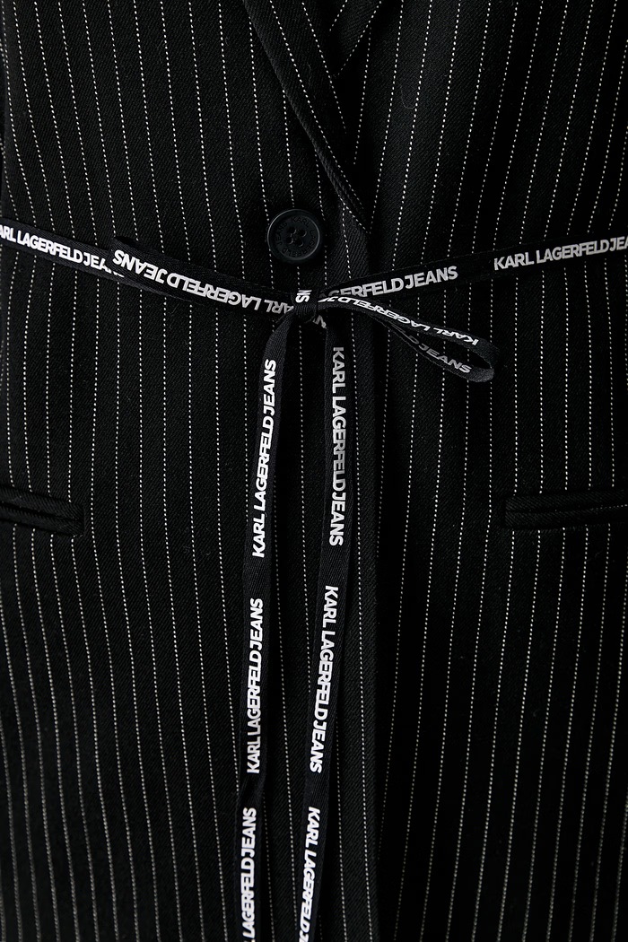 Karl Lagerfeld Jeans marynarka jednorzędowa damska z wiskozą B3W14004 czarny