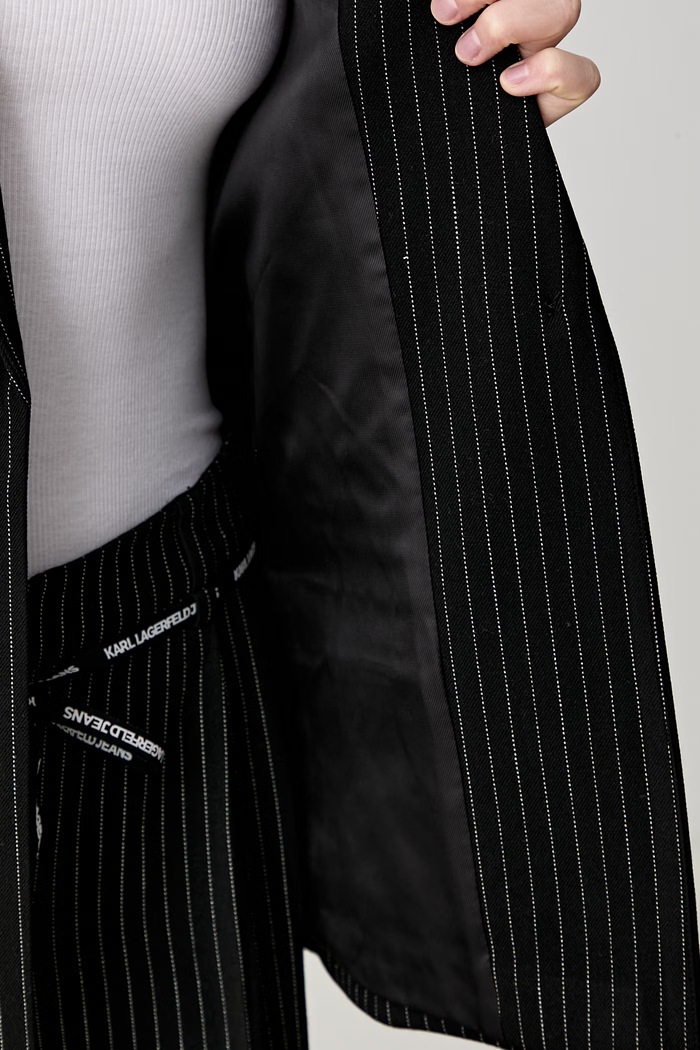 Karl Lagerfeld Jeans marynarka jednorzędowa damska z wiskozą B3W14004