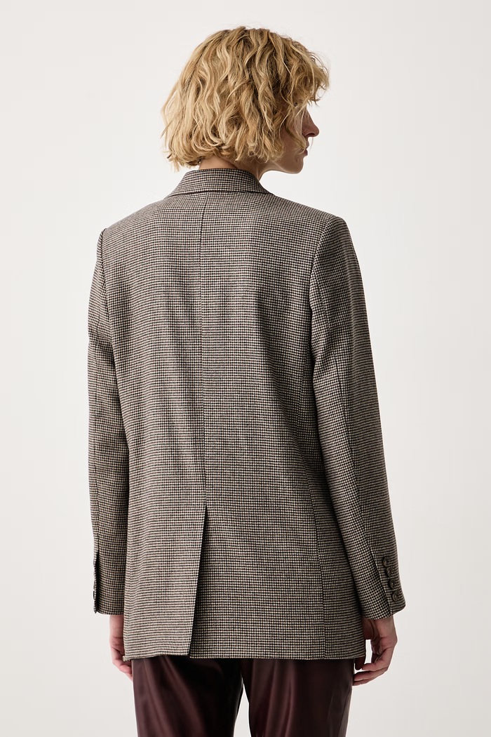 Odzież A.P.C. Marynarka jednorzędowa damska z wełną veste annie PSAHE.F03240 beżowy