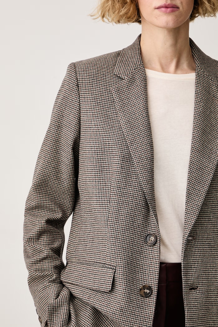 Marynarka jednorzędowa damska z wełną veste annie A.P.C. PSAHE.F03240 beżowy