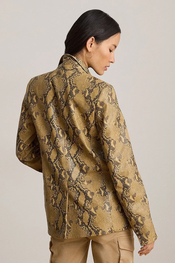 Lauren Ralph Lauren marynarka damska z bawełną 200P13712 beżowy AW26