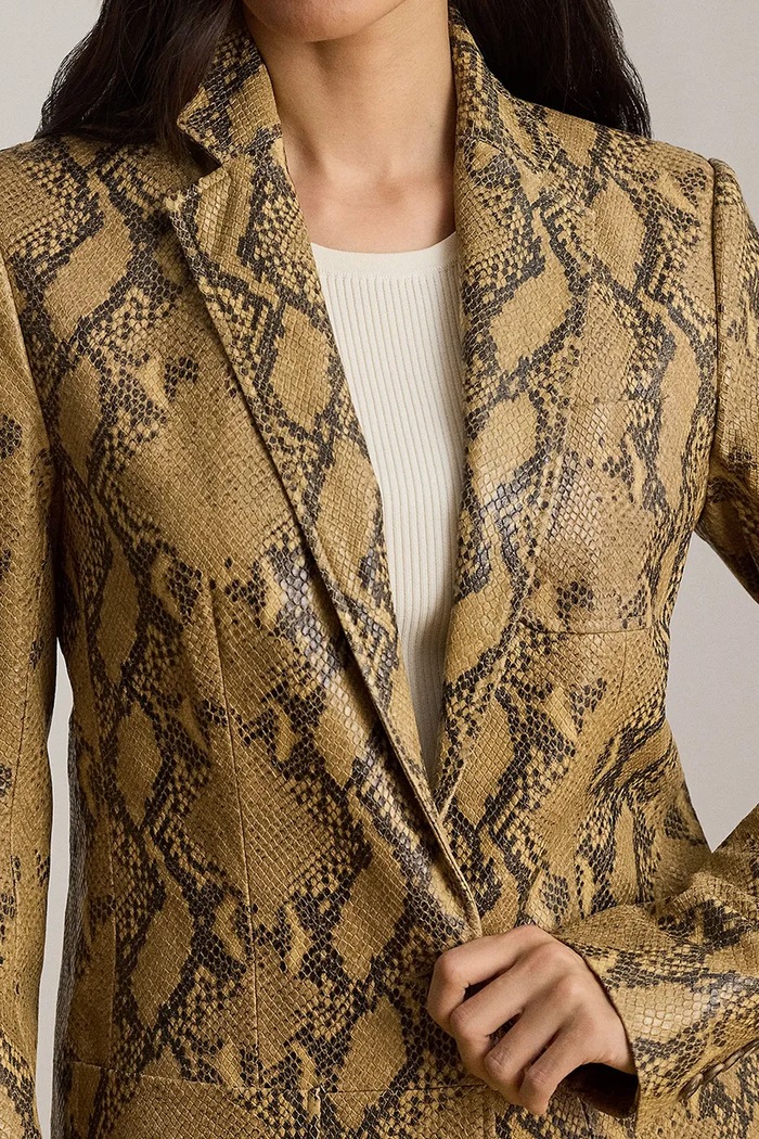Lauren Ralph Lauren marynarka damska z bawełną beżowy 200P13712
