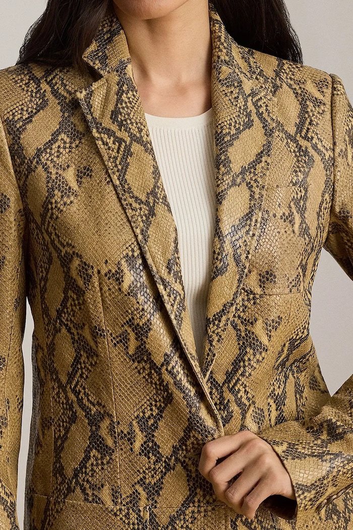 Lauren Ralph Lauren marynarka damska z bawełną beżowy 200P13712