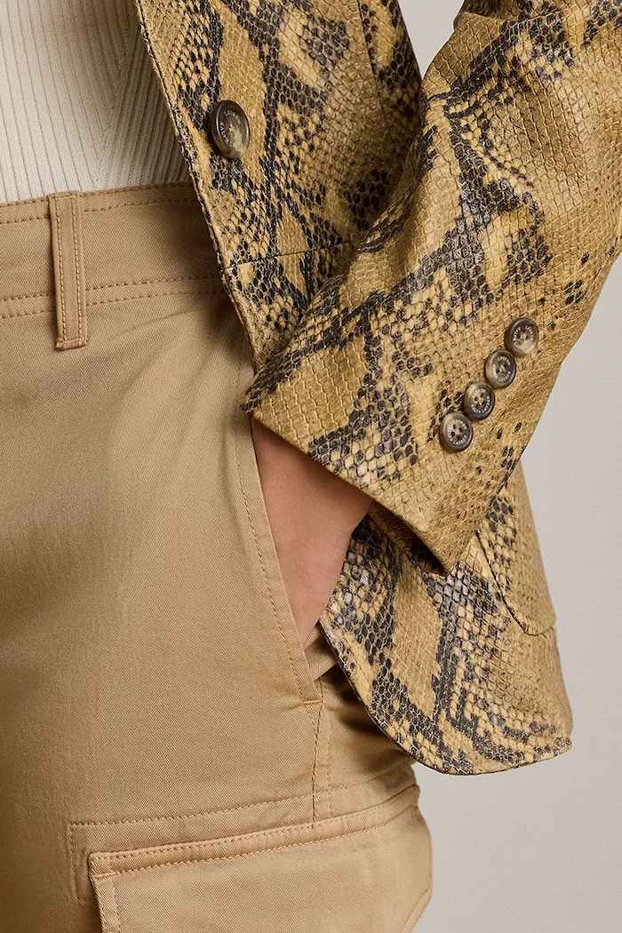 Lauren Ralph Lauren marynarka damska z bawełną 200P13712 beżowy