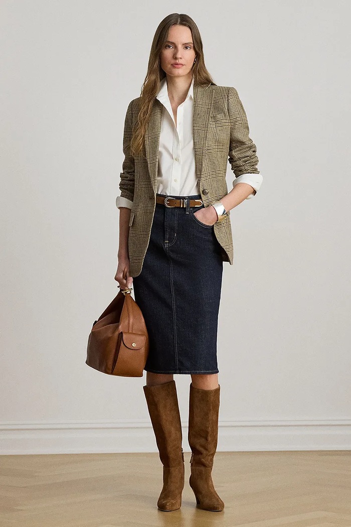 Odzież Lauren Ralph Lauren marynarka damska 200P14006 beżowy