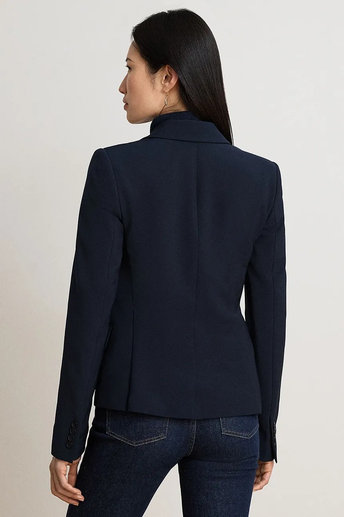 Lauren Ralph Lauren Marynarka damska z bawełną 200P13700 granatowy AW26