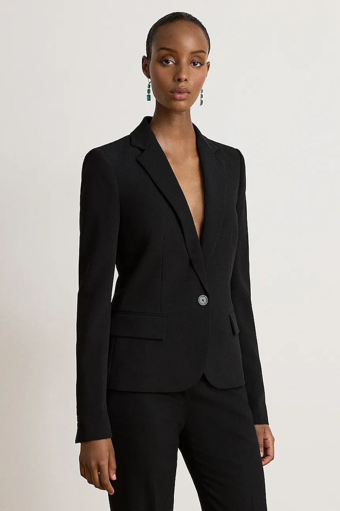 Lauren Ralph Lauren Marynarka damska z bawełną czarny 200P13700