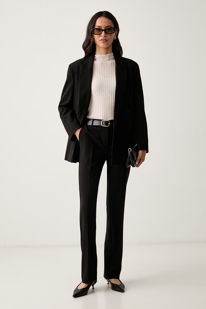 Twinset двубортный пиджак для женщин с вискозой 262TF2010 чёрный AW26