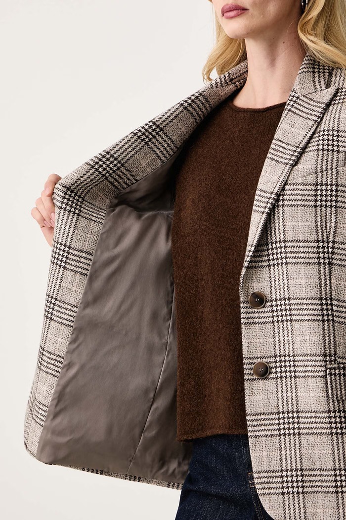 Twinset Jednoradové sako dámske s vlnou 262TP2742