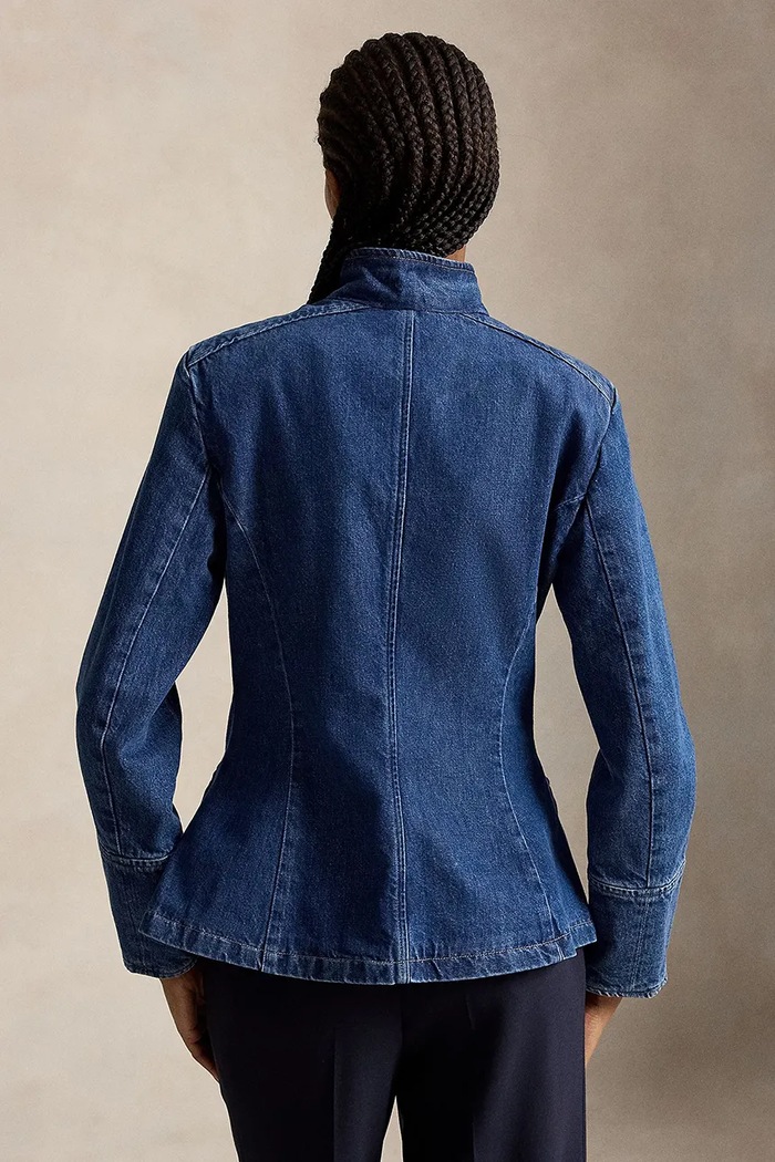 Polo Ralph Lauren marynarka jednorzędowa damska jeansowa 211B17224 granatowy AW26