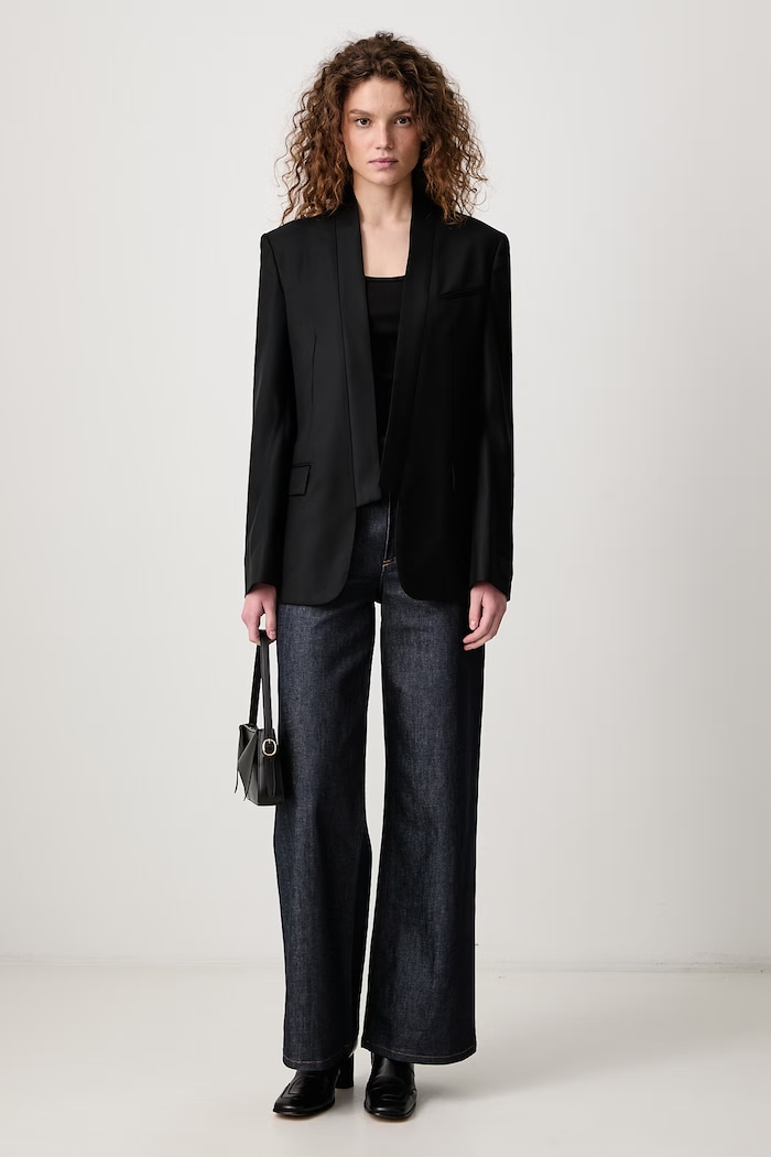 Kenzo Marynarka damska wełniana FG62VE2929TV czarny AW26