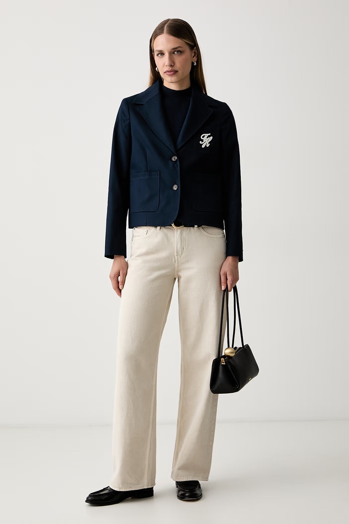 Tommy Hilfiger sako dámské bavlněné WW0WW50146 námořnická modř AW26