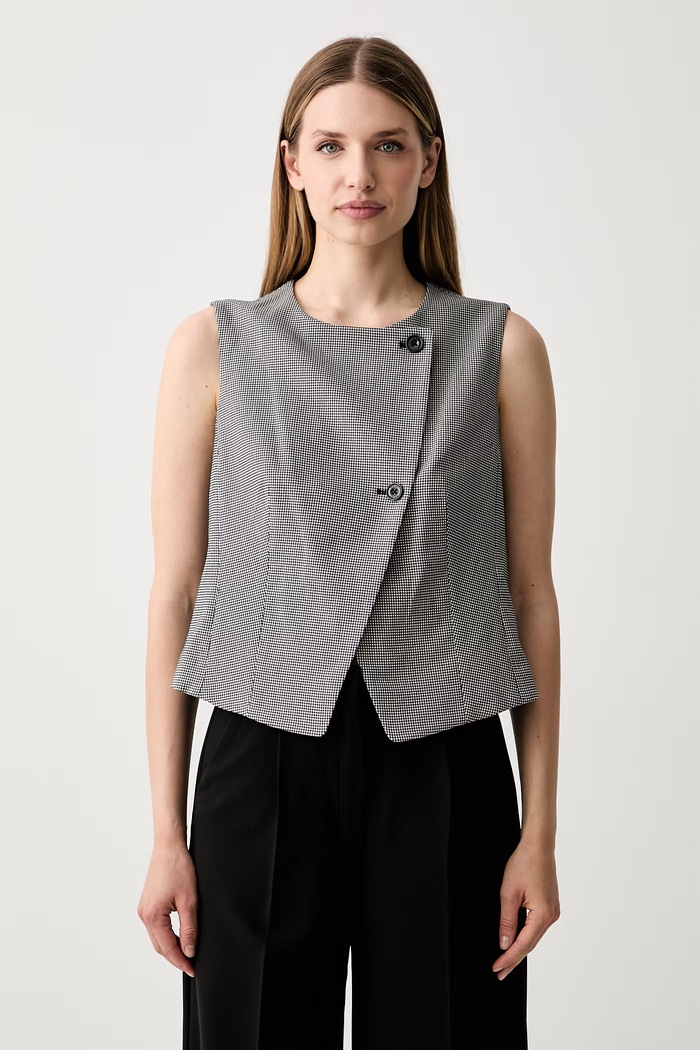 DKNY kamizelka dwurzędowa damska czarny UE6VE295