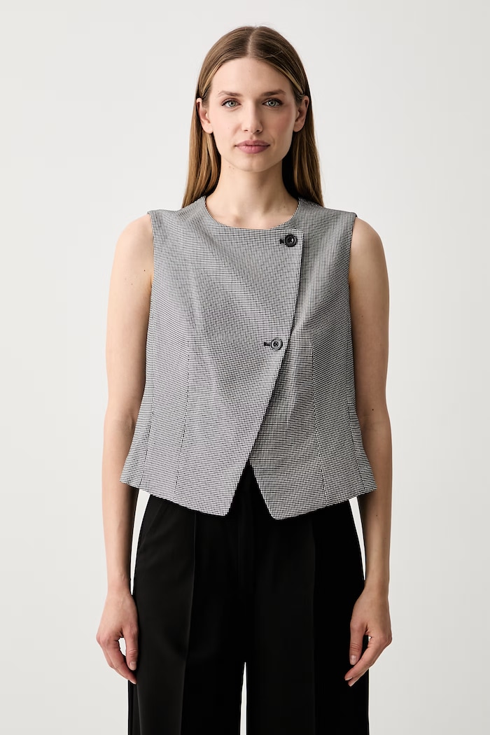 DKNY kamizelka dwurzędowa damska czarny UE6VE295