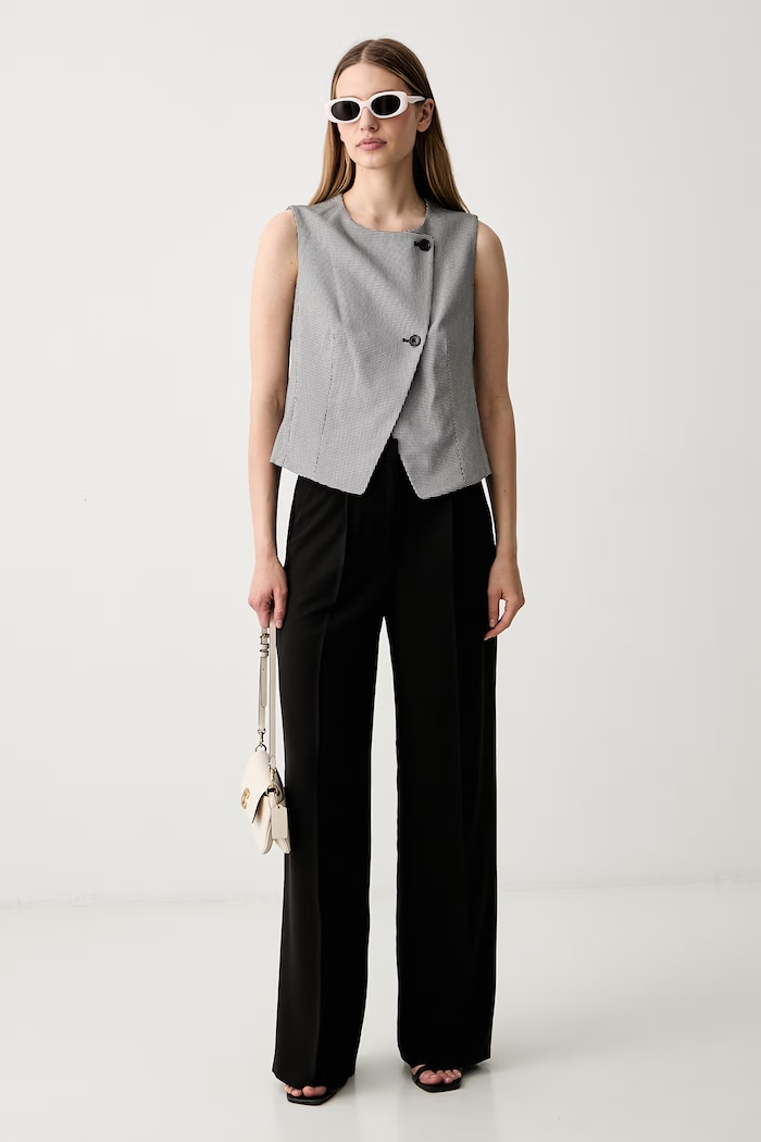 DKNY kamizelka dwurzędowa damska UE6VE295 czarny AW26