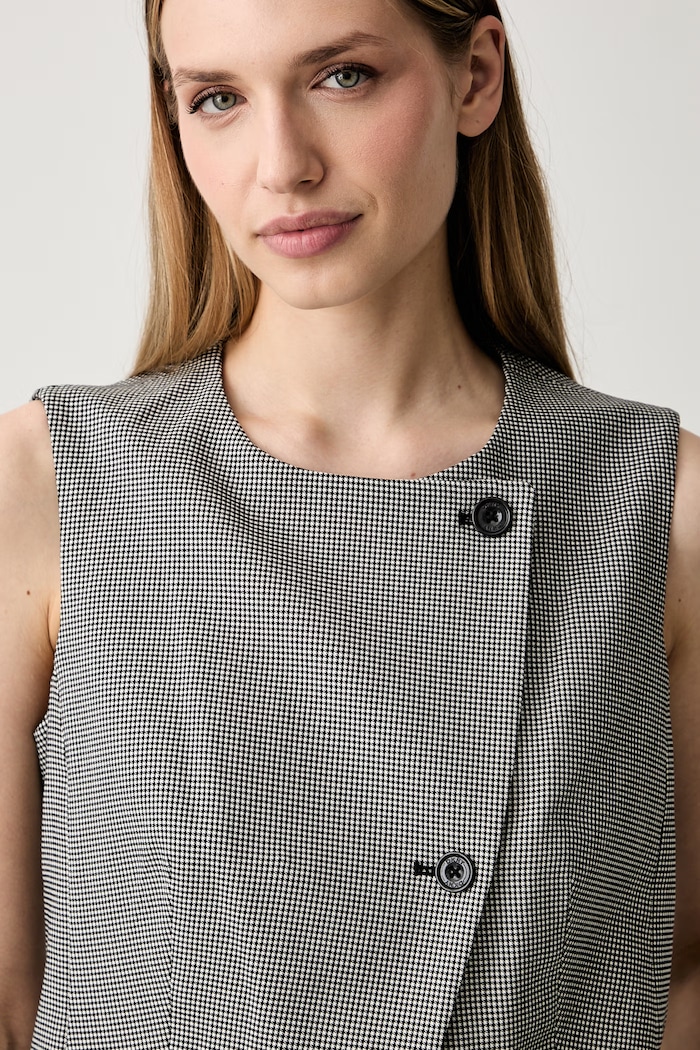 DKNY kamizelka dwurzędowa damska czarny UE6VE295