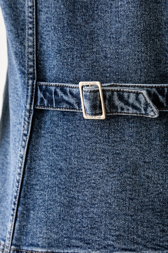 DKNY kamizelka jednorzędowa damska jeansowa DJ6V7018