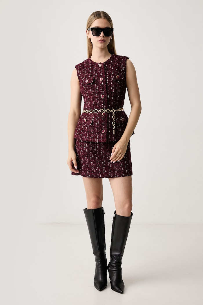 Marciano by Guess Prsluk za žene s dodatkom vune GENEVE G6BN03.W4327 bordo AW26