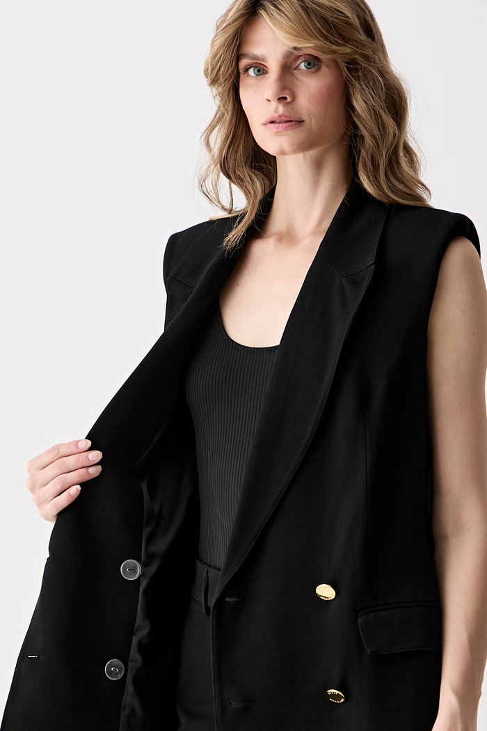 Marciano by Guess елек с двуредно закопчаване дамски с вискоза RASHIDA G6YN07.W3217