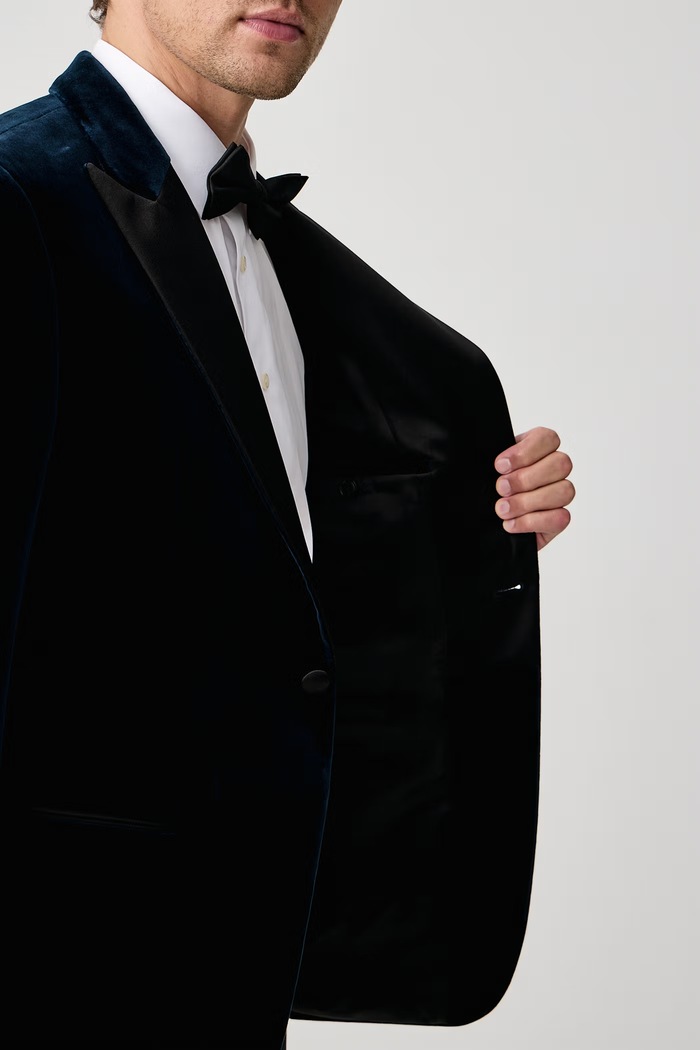 BOSS Marynarka jednorzędowa męska welurowa H-Hutson-Tux-Pk-264 50571975