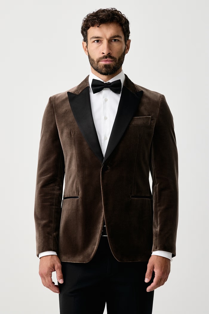 BOSS Marynarka jednorzędowa męska welurowa H-Hutson-Tux-Pk-264 zielony 50571975