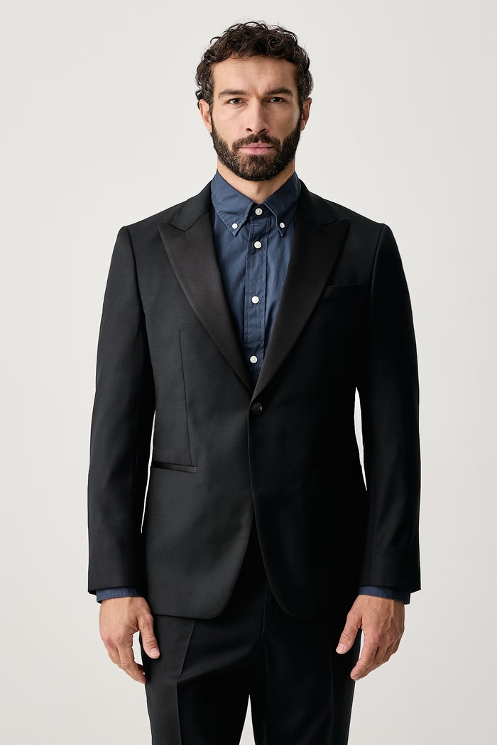 BOSS Costum pentru bărbați cu lână H-Huge-2Pcs-Tux-264 negru 50571974