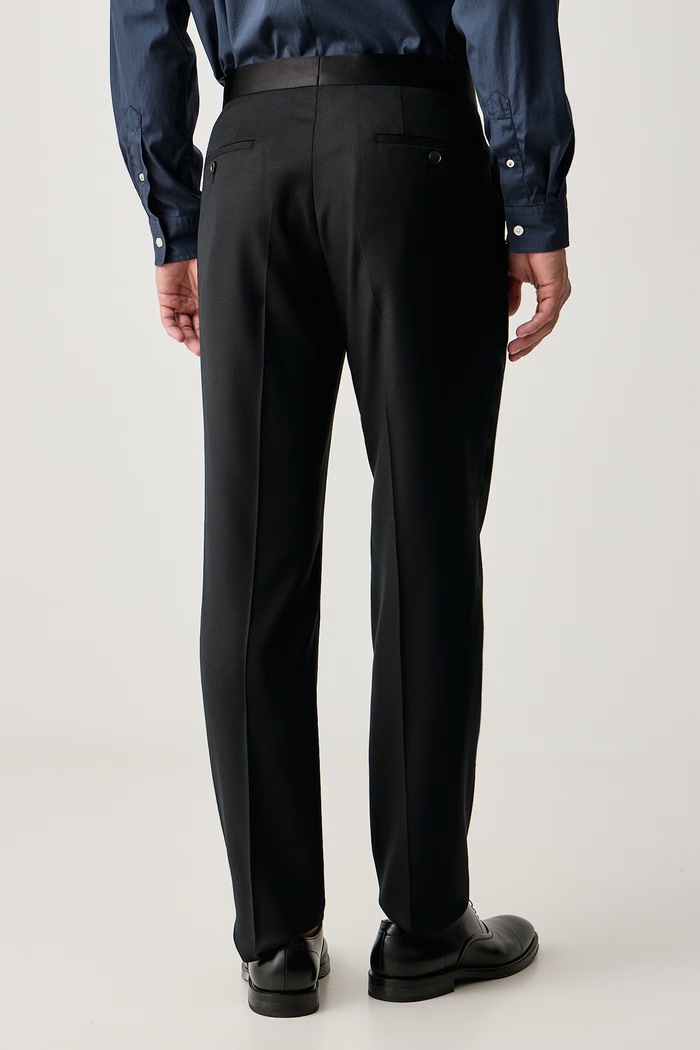 Costum pentru bărbați cu lână H-Huge-2Pcs-Tux-264 BOSS negru 50571974