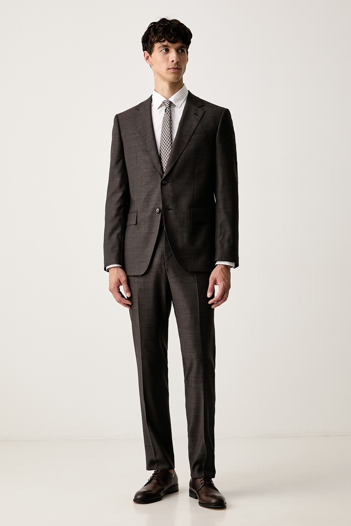 BOSS dvodijelno odijelo za muškarce od vune H-Huge-2Pcs-263 50567237 smeđa AW26