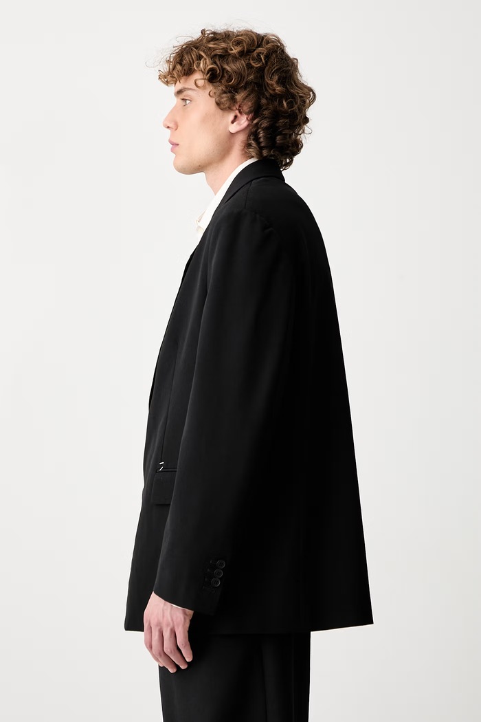MM6 Maison Margiela marynarka z wełną męska czarny SH0BN0025.M35436