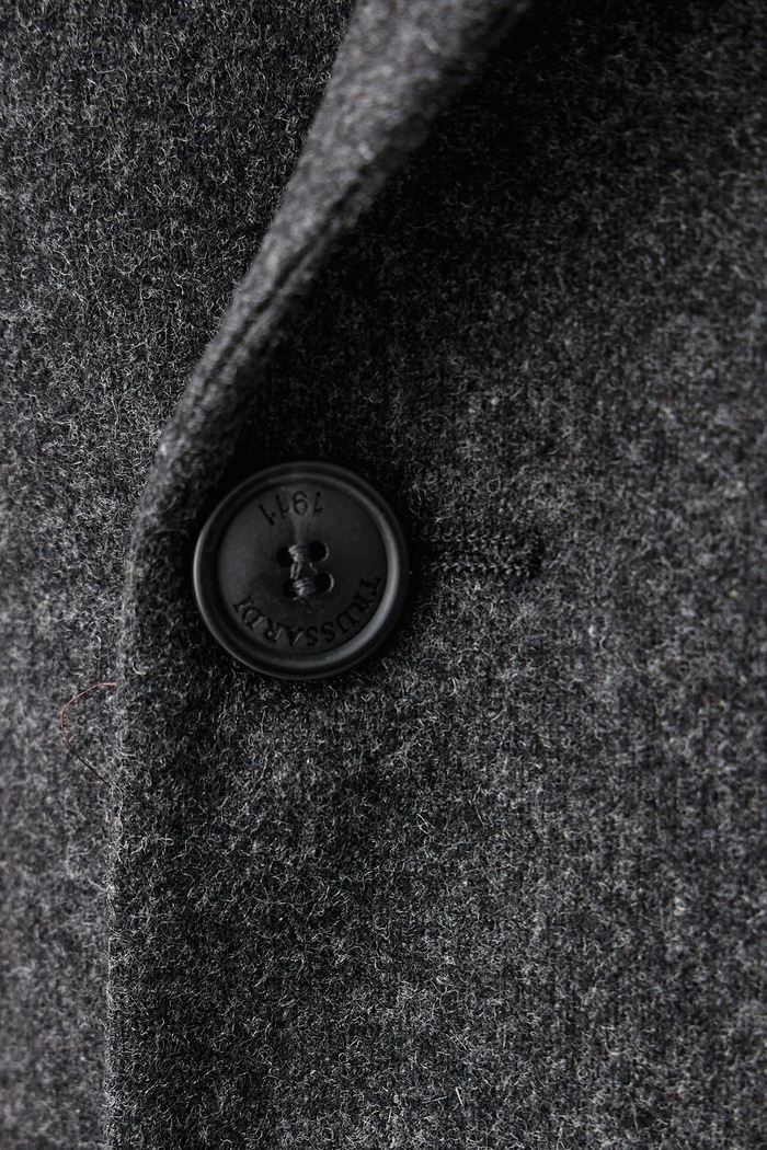 Marynarka męska z wełną Trussardi szary Q008M000021N