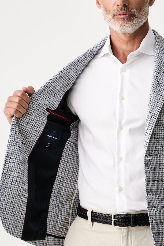 Tommy Hilfiger marynarka jednorzędowa męska bawełniana MW0MW43516