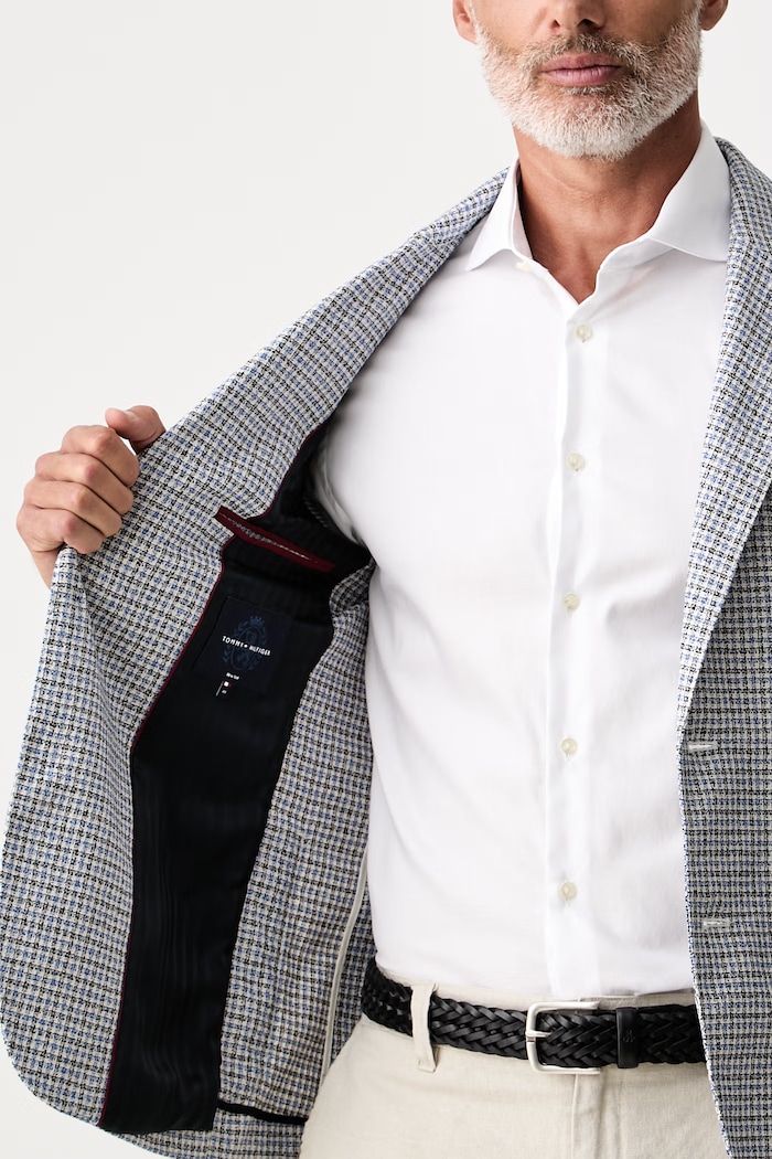 Tommy Hilfiger marynarka jednorzędowa męska bawełniana MW0MW43516
