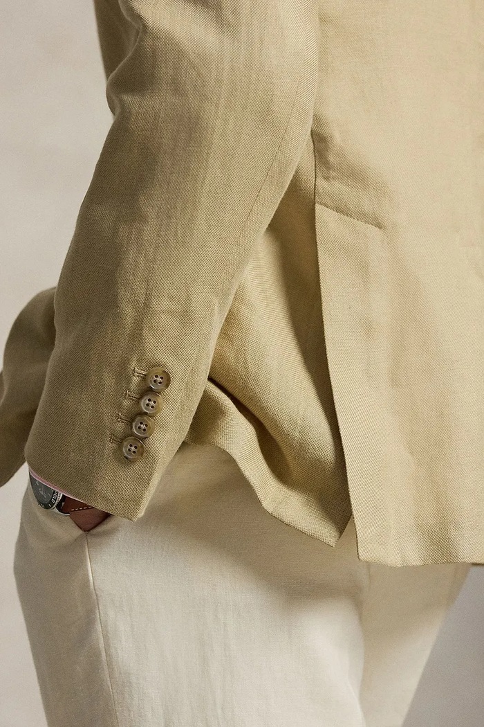 Polo Ralph Lauren suknjič moški z lanom 715B19047 bež