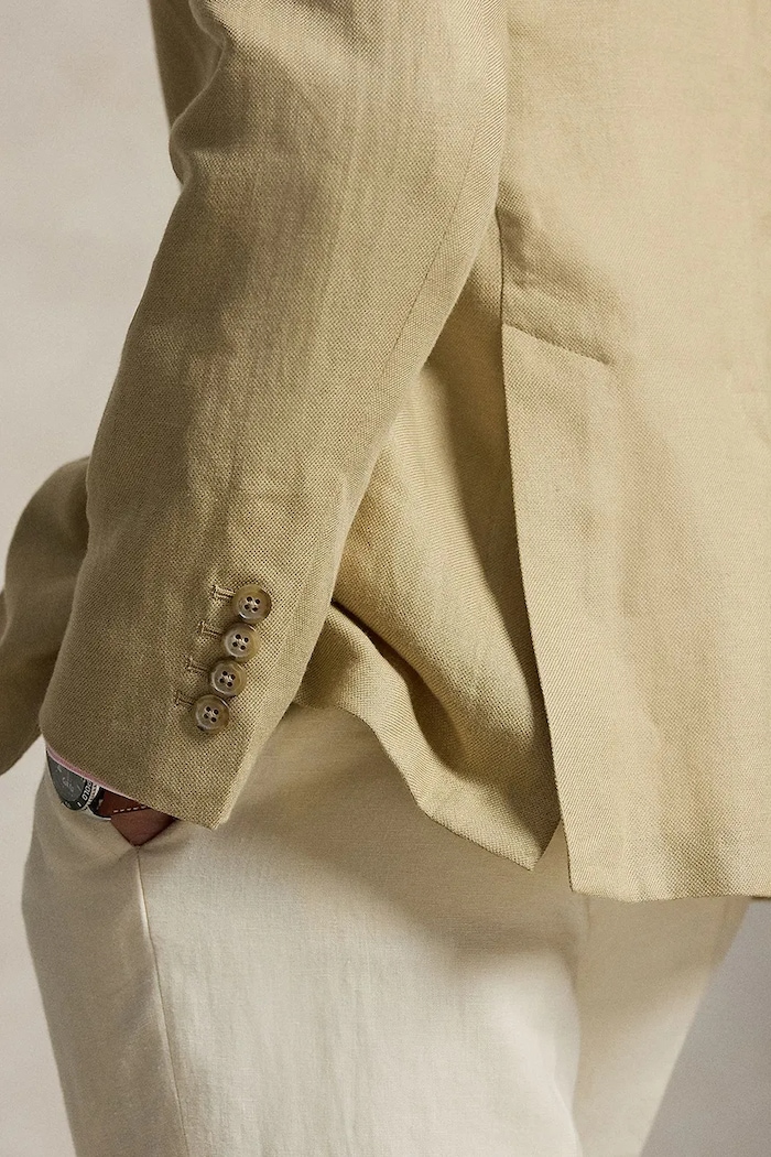Polo Ralph Lauren suknjič moški z lanom 715B19047 bež