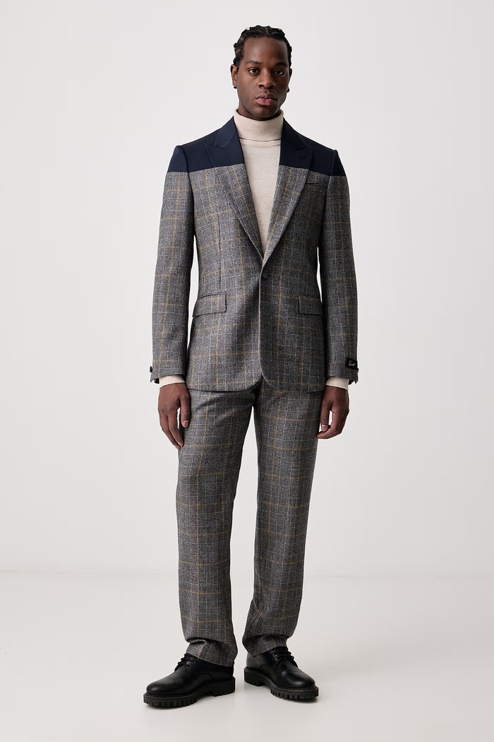 Kenzo Marynarka męska FG65VE1639PL szary AW26