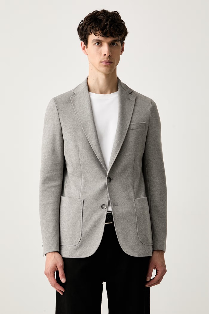 BOSS jednoredni sako za muškarce C-Hanry-J-HD-263 50570321 siva AW26