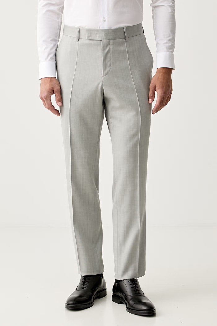 BOSS костюм от две части мъжки от вълна H-Huge-2Pcs-B1-263 сив 50566923