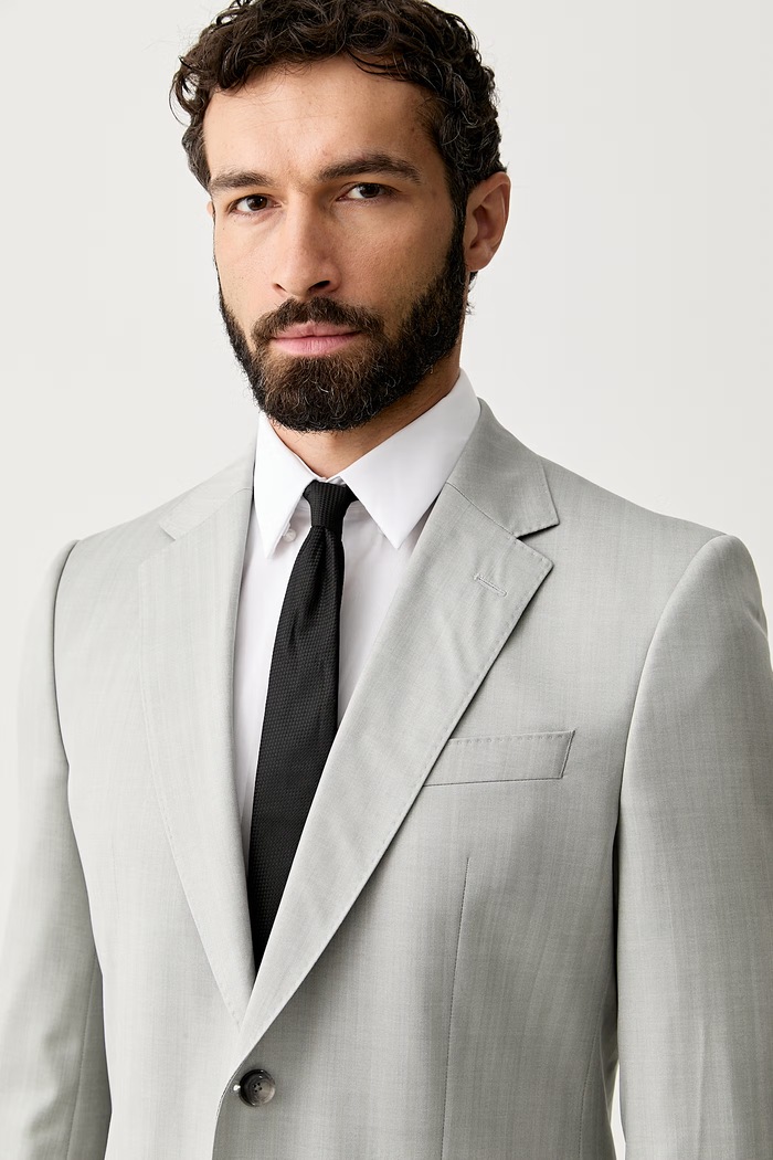 BOSS костюм от две части мъжки от вълна H-Huge-2Pcs-B1-263 50566923 сив