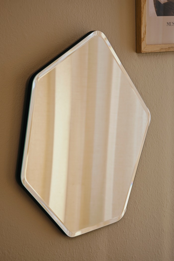 Lustro ścienne ze szkła 33 x 1,3 x 37,5 cm Broste Copenhagen 14600261 szary