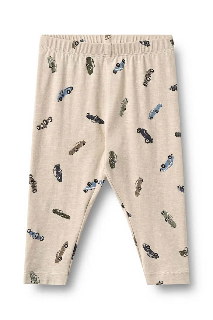 Wheat Legginsy niemowlęce bawełniane z elastanem beżowy 6869.159.GOTS