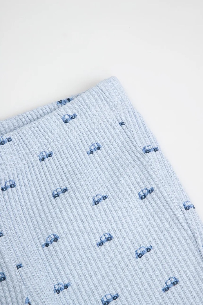 Chłopiec Coccodrillo Legginsy dziecięce bawełniane z elastanem ZC6122001MBN niebieski