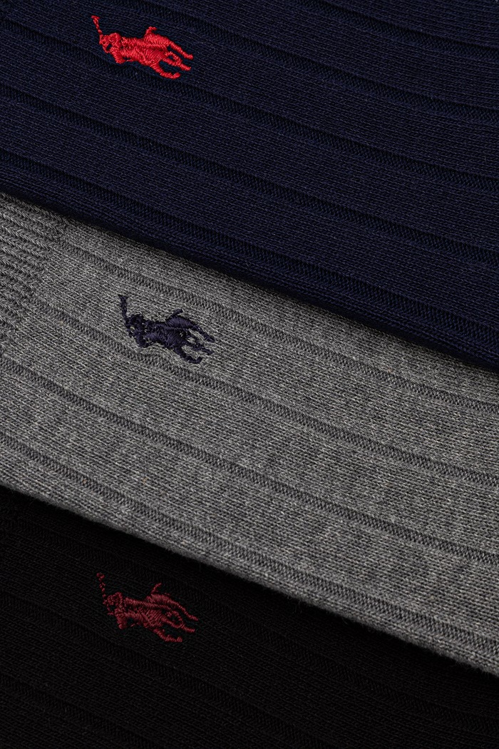 Polo Ralph Lauren skarpety dziecięce 3-pack 444P19582001 granatowy AW26