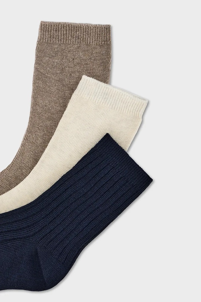 Mayoral шкарпетки дитячі 3 шт. 10288.5H.Mini.9BY2 бежевий AW26
