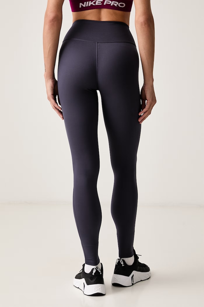 Odzież Nike Legginsy sportowe damskie Nike One Seamless Front HJ9195.014 szary