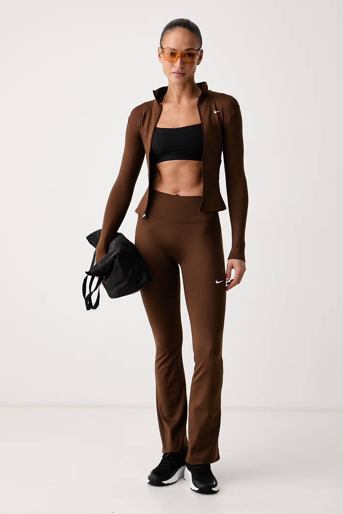 Nike Legginsy sportowe Nike One IB9135.259 brązowy AW26